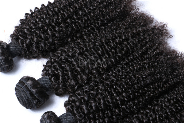 Indian temple hair last more than 3 years kinky curly hair weaves ZJ0090